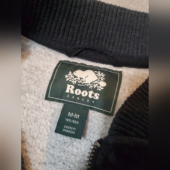 Roots Bomber Jacket. Black, A Bit Dewashed. Bit Of White. Fitted. M. Varsity. - Picture 4 of 13